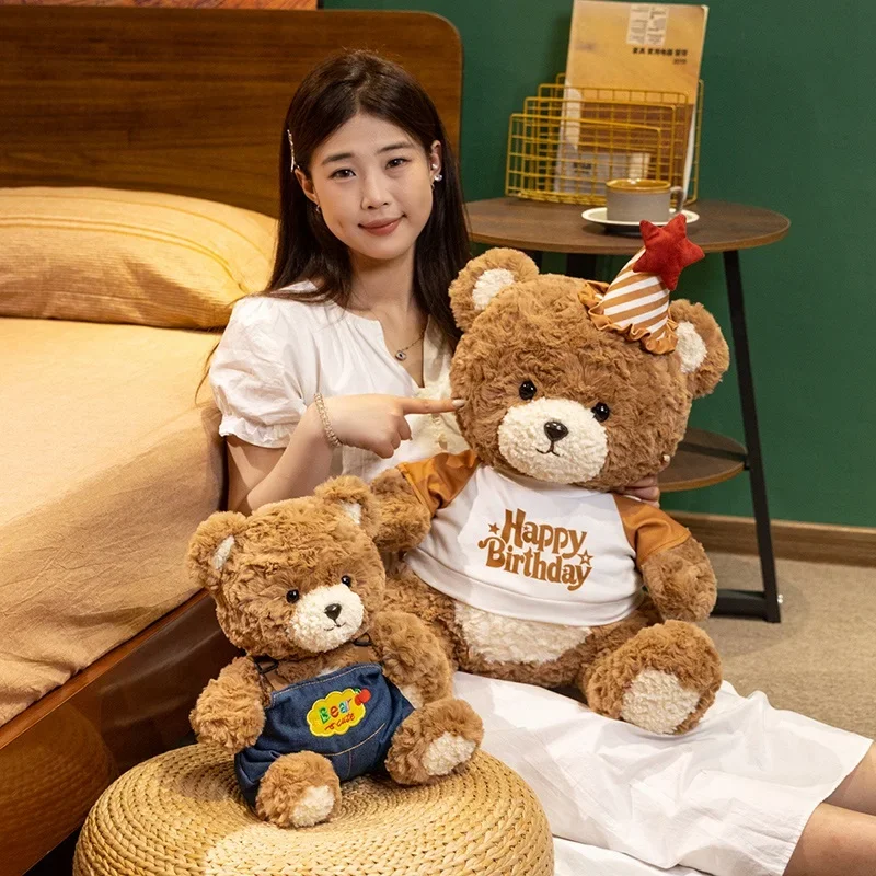 Birthday Dressed Bear Plush Toys Stuffed Cartoon Happy Bear Doll Cute Sweater Overalls Birthday Hat Doll Kawaii Party Decor
Birthday Dressed Bear Plush Toys Stuffed Cartoon Happy Bear Doll Cute Sweater Overalls Birthday Hat Doll Kawaii Party Decor