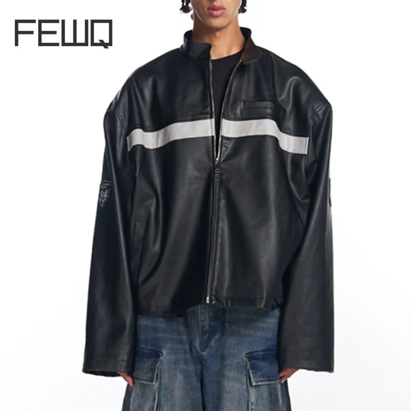 FEWQ Men Jacket Autumn New American Stand Collar Trend Loose PU Leather High Street Men's Stripe 2023 Darkwear Tops 24X1696
FEWQ Men Jacket Autumn New American Stand Collar Trend Loose PU Leather High Street Men's Stripe 2023 Darkwear Tops 24X1696
