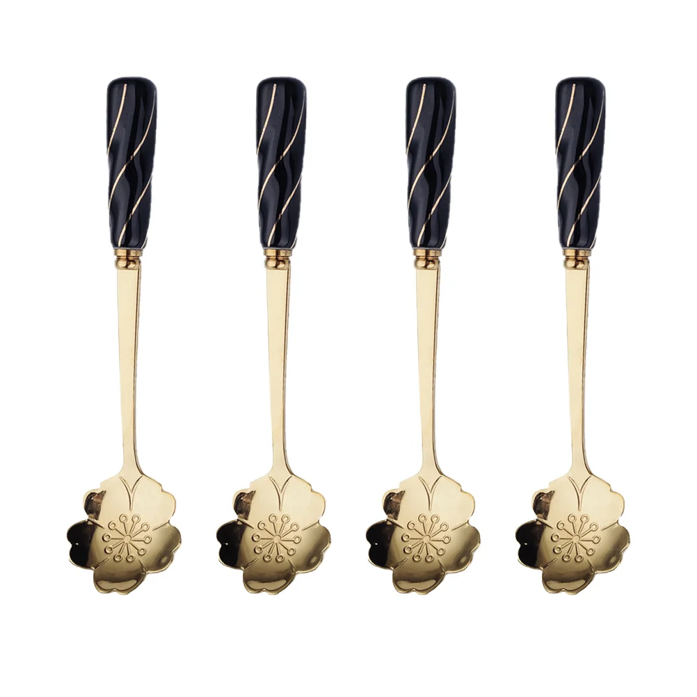 4Pcs Flower-shaped Stainless Spoons Beautiful Ice Cream Dessert Elegant Tea Sugar Spoon Set Rust-resistant
4Pcs Flower-shaped Stainless Spoons Beautiful Ice Cream Dessert Elegant Tea Sugar Spoon Set Rust-resistant