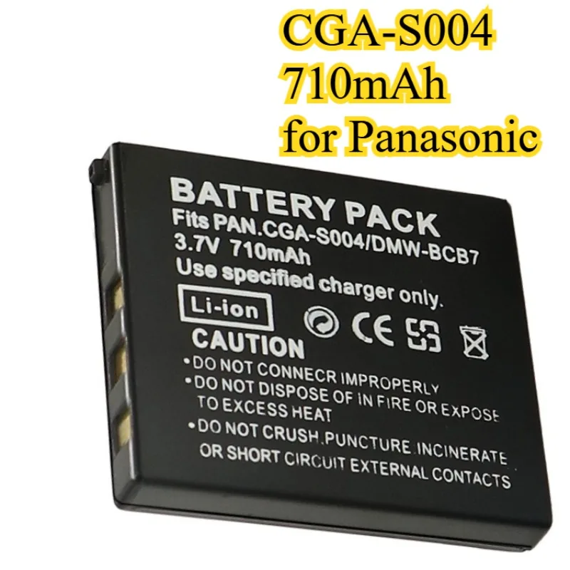 Сменный аккумулятор емкостью 710 мАч для Panasonic CGA-S004 DMW-BCB7 Литий-ионный аккумулятор для цифровой камеры Panasonic
Сменный аккумулятор емкостью 710 мАч для Panasonic CGA-S004 DMW-BCB7 Литий-ионный аккумулятор для цифровой камеры Panasonic