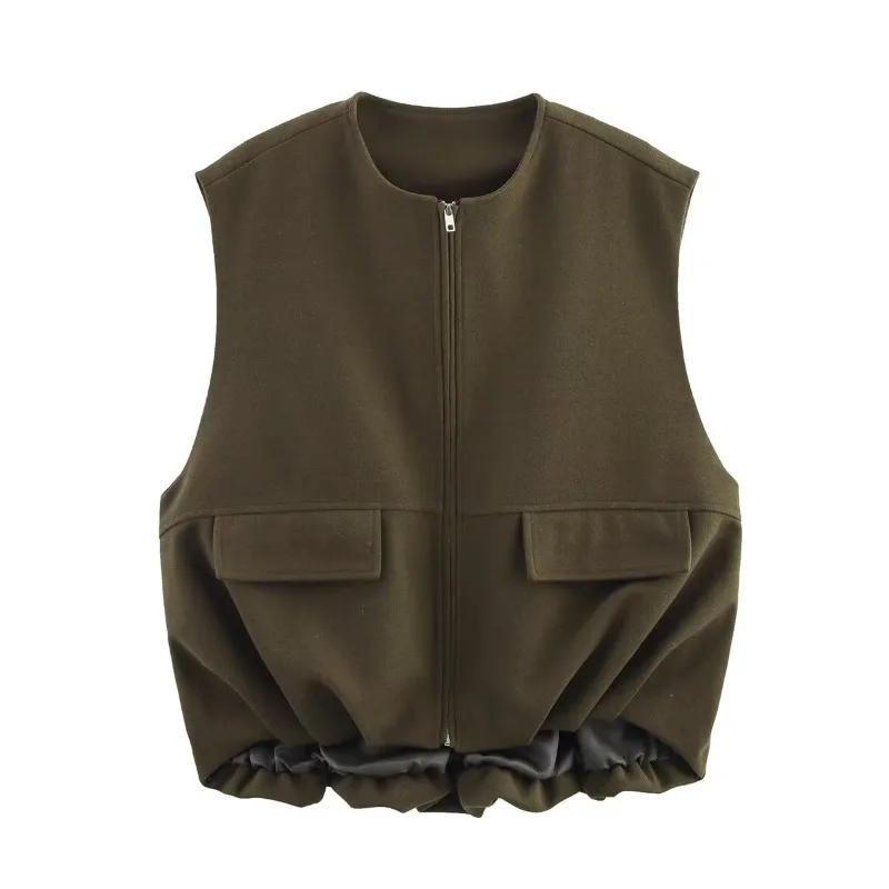 TRAFZR Military Green Vest Sleeveless Zip-Up Oversized Fit 2025 Casual Daily Outerwear for Grocery Runs & Weekend Adventures
TRAFZR Military Green Vest Sleeveless Zip-Up Oversized Fit 2025 Casual Daily Outerwear for Grocery Runs & Weekend Adventures