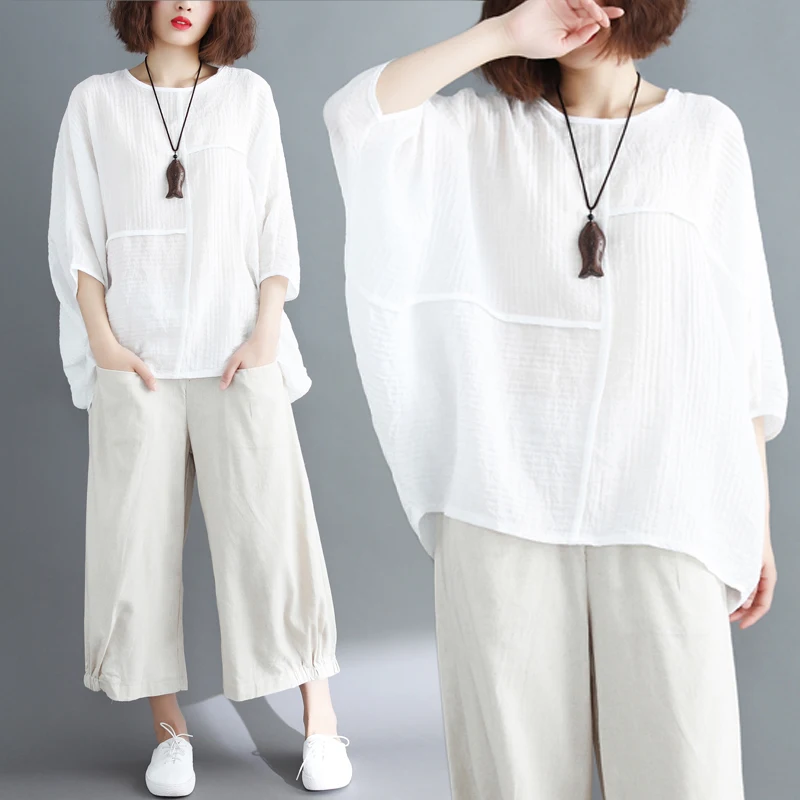 Artistic Loose plus Size Women's Short Sleeve T-Shirt Summer Slimming Color Mid-Length Batwing Sleeve Top for Plump Girls
Artistic Loose plus Size Women's Short Sleeve T-Shirt Summer Slimming Color Mid-Length Batwing Sleeve Top for Plump Girls