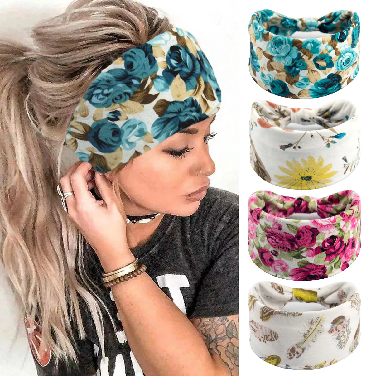 Women's Workout Headband Elastic Running Gym Sport Hair Bands Bohemia Printed Cotton Fabric Wide Non Slip Decorative Head Band
Women's Workout Headband Elastic Running Gym Sport Hair Bands Bohemia Printed Cotton Fabric Wide Non Slip Decorative Head Band