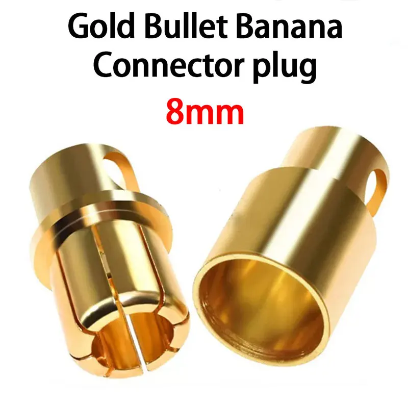 8mm Bullet Banana Plug Gold-Plated Banana Male Female Connector Battery Plugs Kits for RC Battery Parts DIY
8mm Bullet Banana Plug Gold-Plated Banana Male Female Connector Battery Plugs Kits for RC Battery Parts DIY