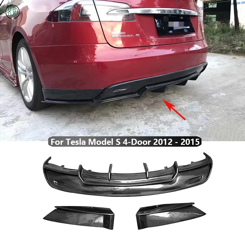 For Tesla Model S 2012-2015 Car Rear Bumper Lip Diffuser Spoiler Carbon Fiber Parts Upgrade Body kit
For Tesla Model S 2012-2015 Car Rear Bumper Lip Diffuser Spoiler Carbon Fiber Parts Upgrade Body kit