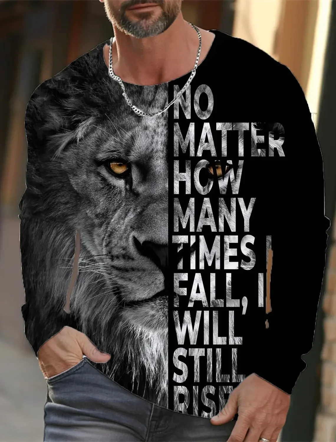 Men's T-shirt Pattern Lion Pattern Printing Round Neck Brown 3D Printing Outdoor Daily Long Sleeved Printing Clothing Designer
Men's T-shirt Pattern Lion Pattern Printing Round Neck Brown 3D Printing Outdoor Daily Long Sleeved Printing Clothing Designer