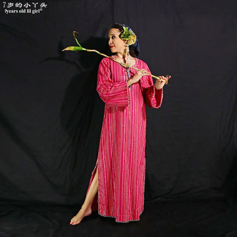 Women Belly Dance Robe Baladi Group Performance Suit Oriental Costume Cotton Long Dress CUU02
Women Belly Dance Robe Baladi Group Performance Suit Oriental Costume Cotton Long Dress CUU02