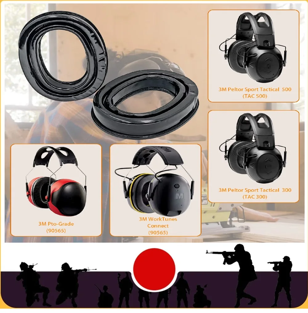 Tactical Headset Adapter Gel Ear Pad for 3M Pelto Sport TACTICAL 300 /500 Hearing Protection Headset Hunting Shooting Headset 
Tactical Headset Adapter Gel Ear Pad for 3M Pelto Sport TACTICAL 300 /500 Hearing Protection Headset Hunting Shooting Headset