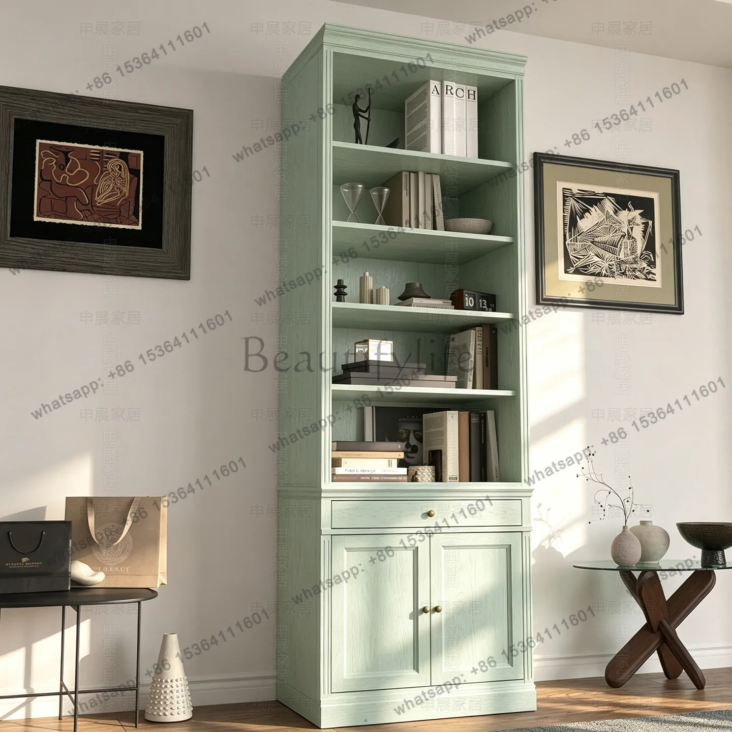 Customized all solid wood oak log floor free combination bookshelf storage shelf
Customized all solid wood oak log floor free combination bookshelf storage shelf