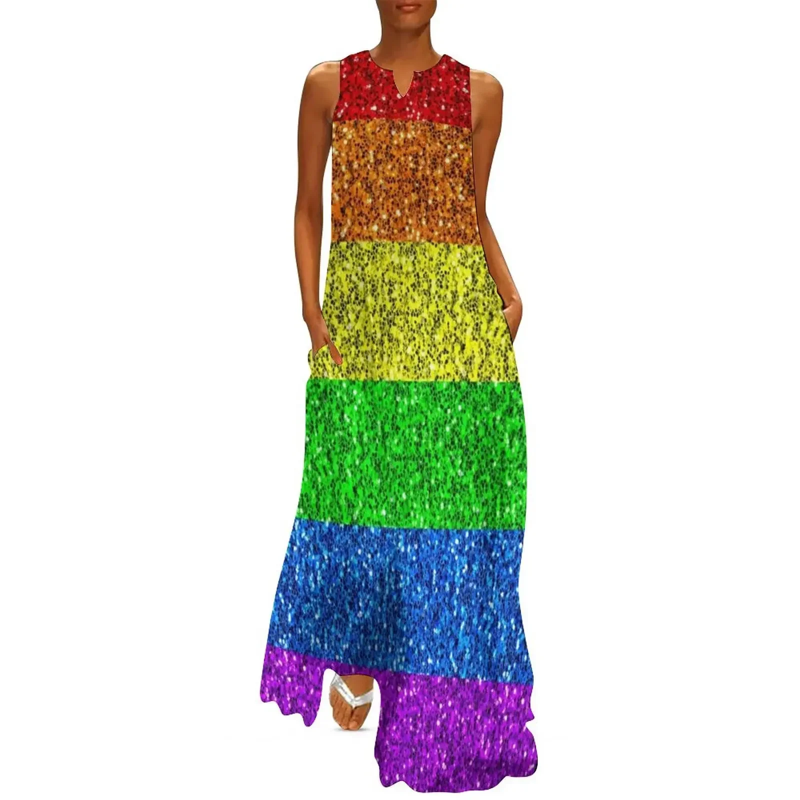 LGBT flag vibrant rainbow faux glitter sparkles pride equality love marriage (Photo of Glitter - Not Reflective Long Dress
LGBT flag vibrant rainbow faux glitter sparkles pride equality love marriage (Photo of Glitter - Not Reflective Long Dress