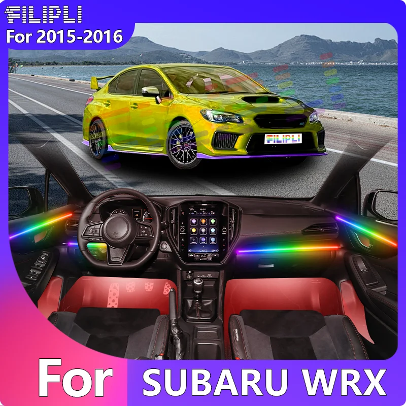 FILIPLI для SUBARU WRX для 2016, многоцветный RGB Bluetooth-управление, автомобильный светодиодный светильник для настроения, киберпанк, синхронизация музыки, автомобильный окружающий свет
FILIPLI для SUBARU WRX для 2016, многоцветный RGB Bluetooth-управление, автомобильный светодиодный светильник для настроения, киберпанк, синхронизация музыки, автомобильный окружающий свет