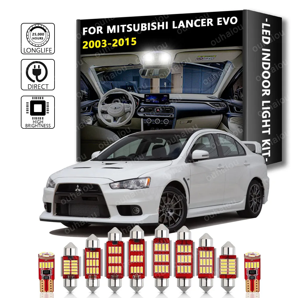 8Pcs Interior LED For Mitsubishi Lancer Evo IX X 8 9 10 2003-2015 Canbus Vehicle Bulb Indoor Dome Map Reading Light Kit
8Pcs Interior LED For Mitsubishi Lancer Evo IX X 8 9 10 2003-2015 Canbus Vehicle Bulb Indoor Dome Map Reading Light Kit