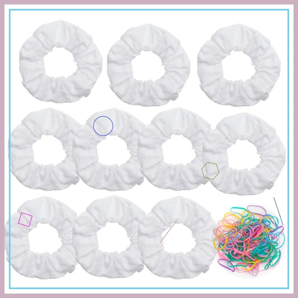 10 Pack White Cotton Scrunchies for Tie Dye Hair Elastic Ties Pony Tail Holder
10 Pack White Cotton Scrunchies for Tie Dye Hair Elastic Ties Pony Tail Holder