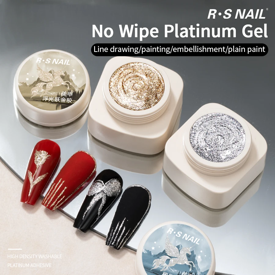 RSNAIL 5г Гель-лак Platinum без липкого слоя для летнего маникюра, с отражающим блеском, металлическим золотым и серебряным эффектом, для рисования линий, лак для ногтей
RSNAIL 5г Гель-лак Platinum без липкого слоя для летнего маникюра, с отражающим блеском, металлическим золотым и серебряным эффектом, для рисования линий, лак для ногтей