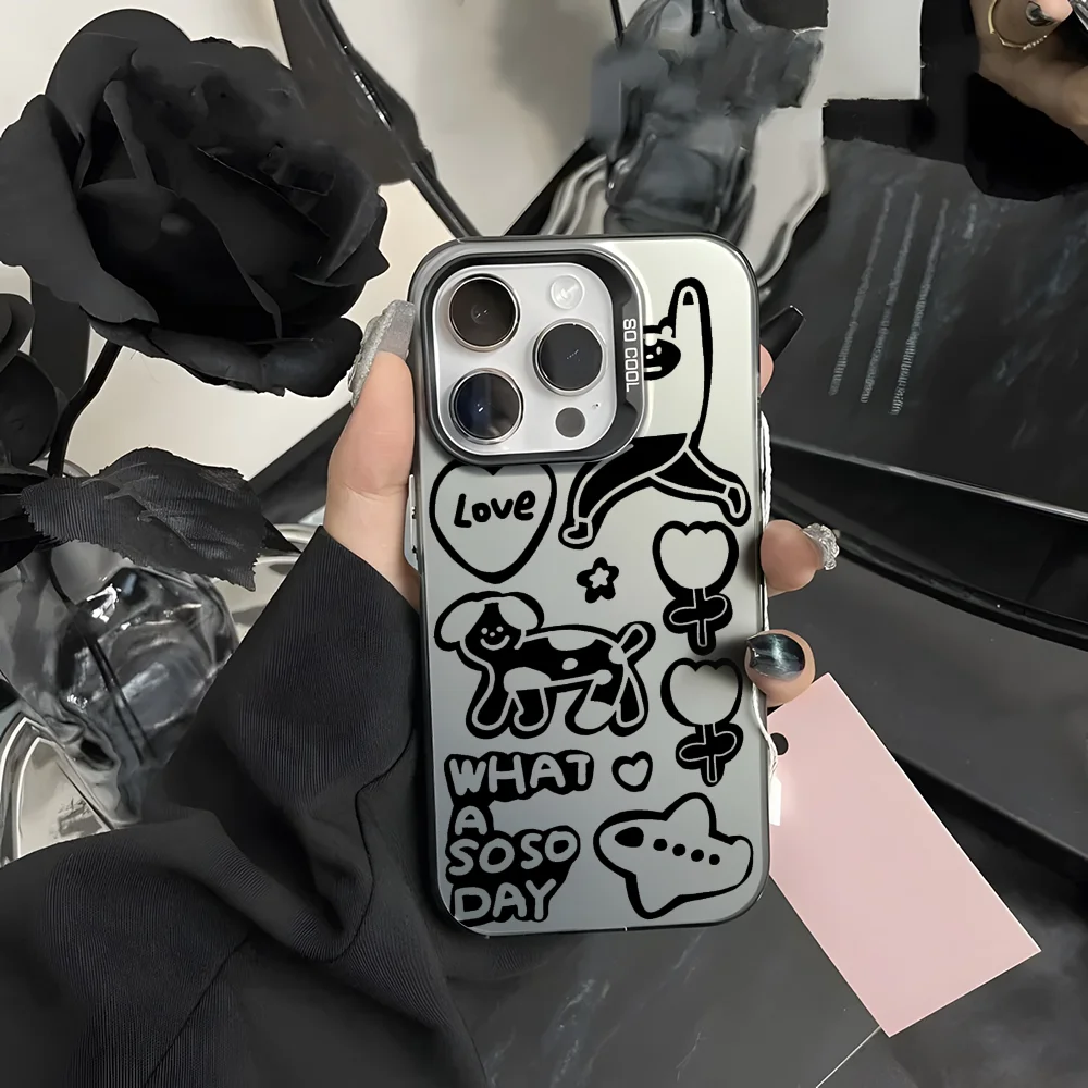 Puppy Illustration Pattern Phone Case For iPhone 16 15 14 13 12 11 Pro Max Black Matte Multicolor Laser Metallic Aurora Cover
Puppy Illustration Pattern Phone Case For iPhone 16 15 14 13 12 11 Pro Max Black Matte Multicolor Laser Metallic Aurora Cover