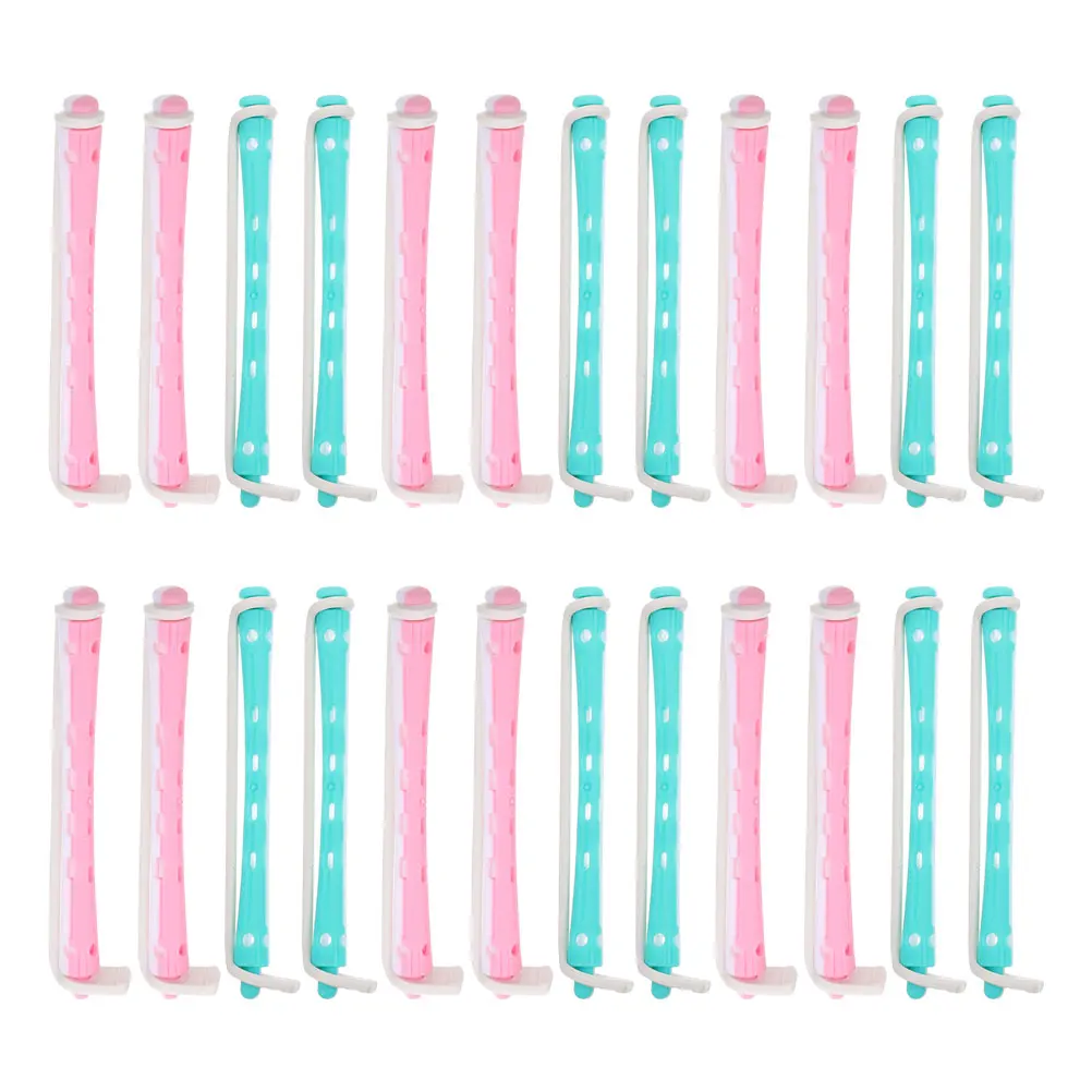 24pcs Two-color Curling Rods Long Short Hair PP Material Spiral Perm Bars Hairstyle Tools Portable Rollers Women
24pcs Two-color Curling Rods Long Short Hair PP Material Spiral Perm Bars Hairstyle Tools Portable Rollers Women