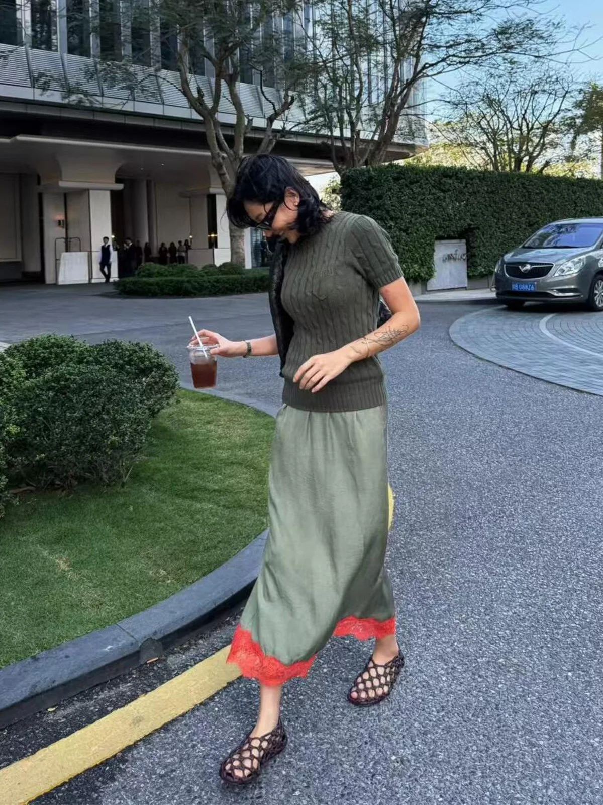 DesiGar Lace Trim Panelled High Waist A-Line Skirt Women's Faionable Winter Versatile Ci Commute Casual Touring Skirt
DesiGar Lace Trim Panelled High Waist A-Line Skirt Women's Faionable Winter Versatile Ci Commute Casual Touring Skirt