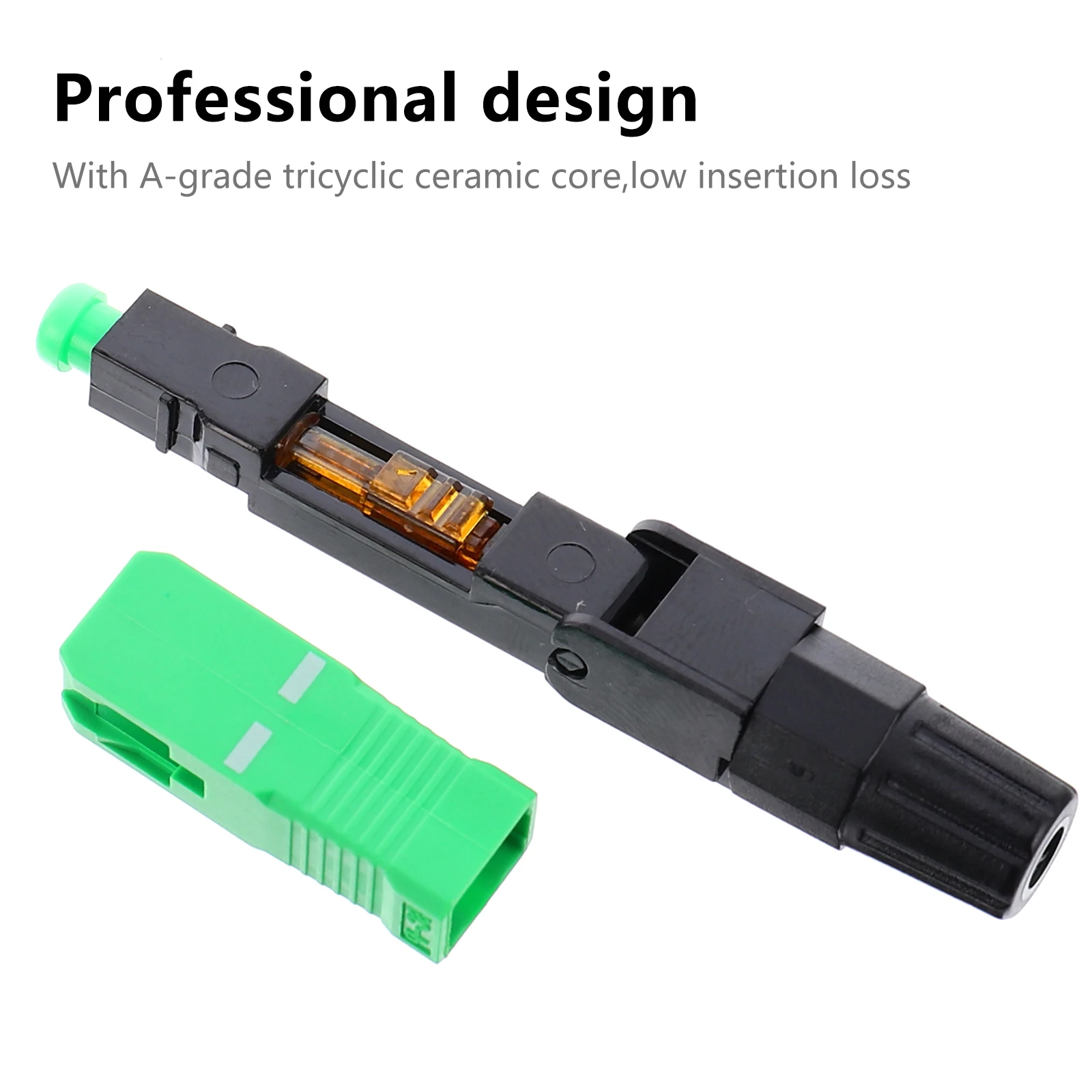 10 pcs New Single Mode Fiber Optic Connector Quick Assembly Easy Termination Field Installation No Epoxy Required Elastic Mount
10 pcs New Single Mode Fiber Optic Connector Quick Assembly Easy Termination Field Installation No Epoxy Required Elastic Mount
