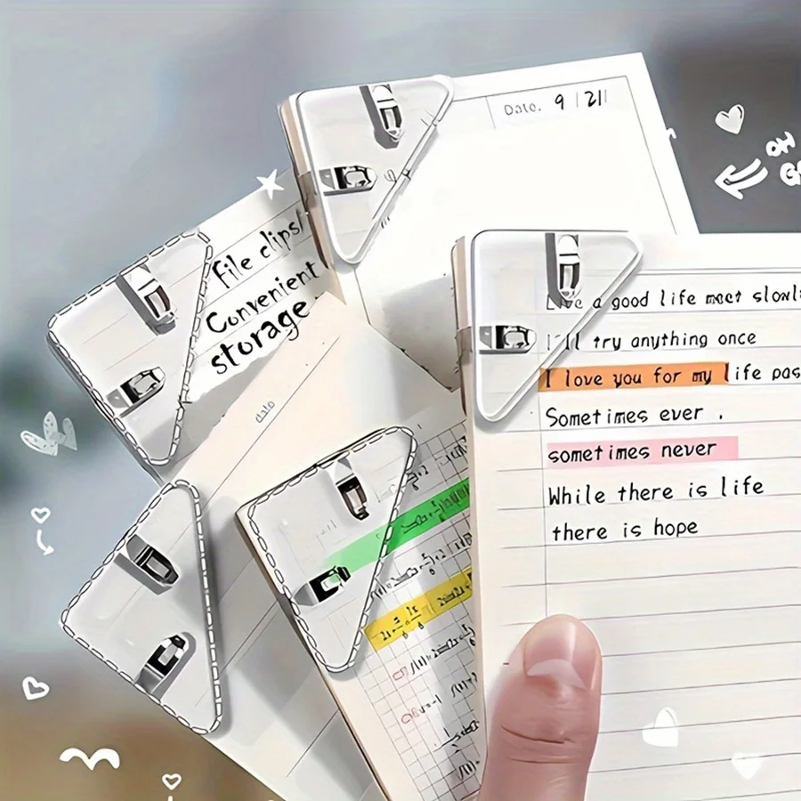8/16pcs Multifunctional Document Clip, Triangular Book Page Corner Clip, Suitable for Office, Teacher Gifts and Reading
8/16pcs Multifunctional Document Clip, Triangular Book Page Corner Clip, Suitable for Office, Teacher Gifts and Reading