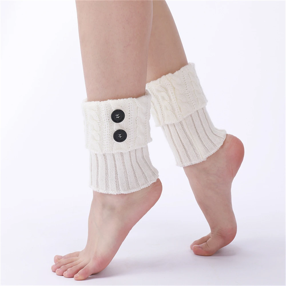 Japanese Style Woolen Warm Boot Covers Women Autumn Winter Knitted Button Short Leggings Pile Sock Trendy Leg Warmers Foot Cover
Japanese Style Woolen Warm Boot Covers Women Autumn Winter Knitted Button Short Leggings Pile Sock Trendy Leg Warmers Foot Cover