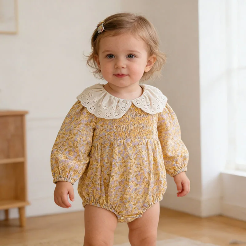 Girls Onesie 2026 Spring/summer New Childrens Clothes Korean Style Girls Baby Floral Long-sleeved Lace Lapel Onesie Simple
Girls Onesie 2026 Spring/summer New Childrens Clothes Korean Style Girls Baby Floral Long-sleeved Lace Lapel Onesie Simple