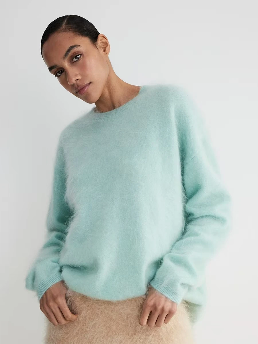 Модный свободный вязаный свитер Long Sve round Ne Pure Color Удобный теплый осенне-зимний женский свитер Crew Ne
Модный свободный вязаный свитер Long Sve round Ne Pure Color Удобный теплый осенне-зимний женский свитер Crew Ne