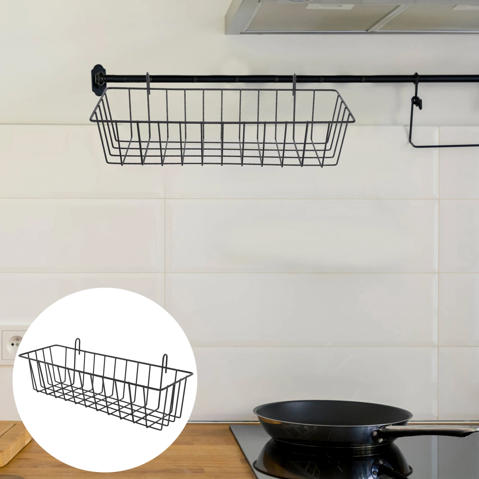 Storage Hanging Iron Wire Small Hanging Wire Basket Kitchen Bathroom Organizer Large Iron Basket Capacity Shelf
Storage Hanging Iron Wire Small Hanging Wire Basket Kitchen Bathroom Organizer Large Iron Basket Capacity Shelf