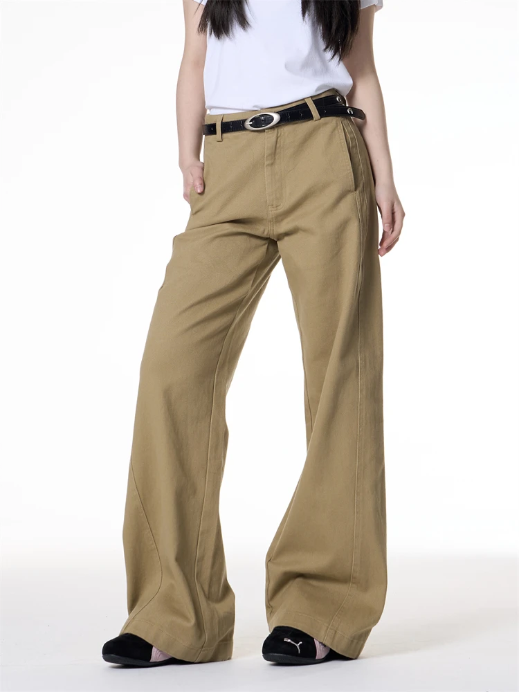 Loose Wide Leg Pants Women's Summer New Style Slimming Straight Casual Floor-Length Trousers Trendy Khaki Color American Retro
Loose Wide Leg Pants Women's Summer New Style Slimming Straight Casual Floor-Length Trousers Trendy Khaki Color American Retro