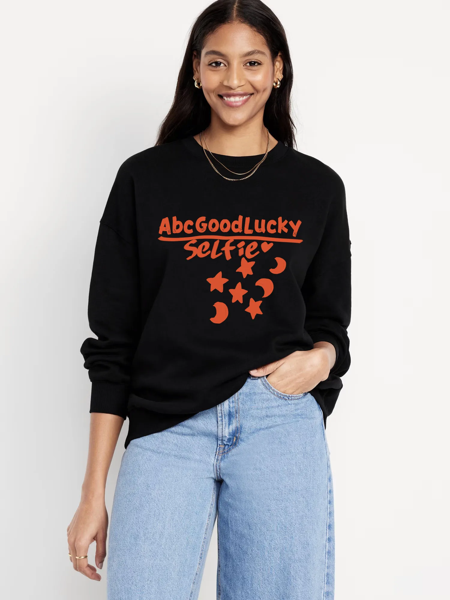 Abcgoodlucky толстовки с круглым вырезом и буквенным принтом, осенняя модная одежда Y2k, свободные и удобные толстовки
Abcgoodlucky толстовки с круглым вырезом и буквенным принтом, осенняя модная одежда Y2k, свободные и удобные толстовки