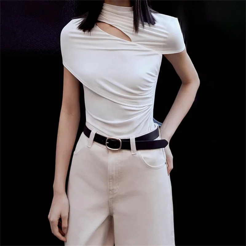 Women's t-shirt New asymmetrical slim fit short sleeved top for summer 2025 Sexy hollow women's corset Cotton blend pullover y2k
Women's t-shirt New asymmetrical slim fit short sleeved top for summer 2025 Sexy hollow women's corset Cotton blend pullover y2k