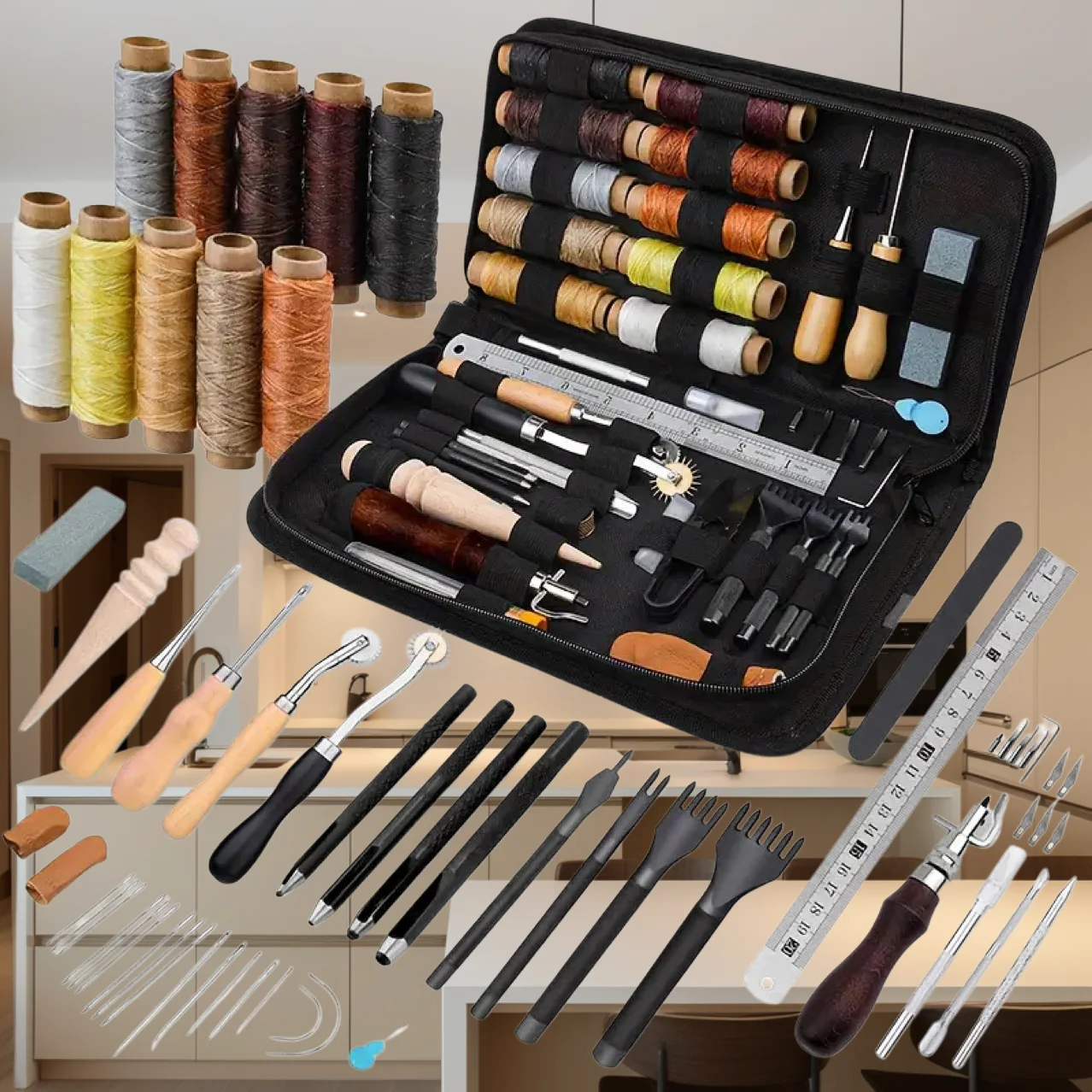 DIY Handmade Leather Tool Set Leather Punching Hand Sewing Set Tool Sewing Tool Accessories Set Craft Sewing Set
DIY Handmade Leather Tool Set Leather Punching Hand Sewing Set Tool Sewing Tool Accessories Set Craft Sewing Set