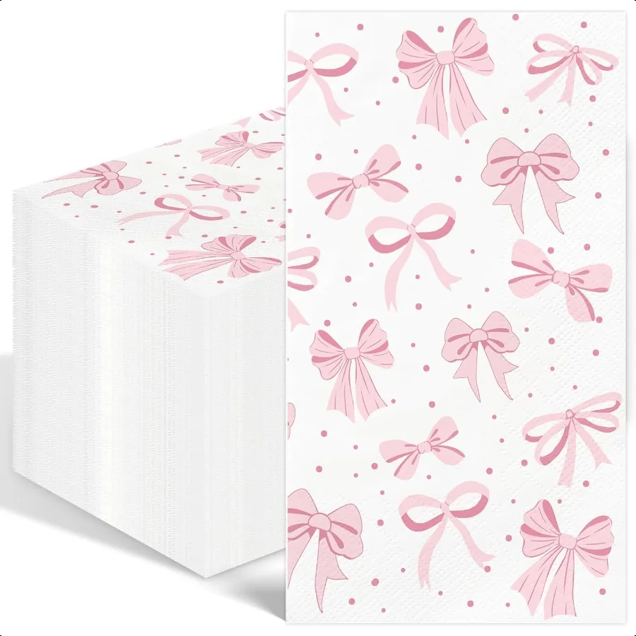 100PCS Pink Bow Napkins Disposable Hand Towels for Bathroom 3 Ply Decorative Bow Paper Napkins Pink Coquette Girl Party Guest N
100PCS Pink Bow Napkins Disposable Hand Towels for Bathroom 3 Ply Decorative Bow Paper Napkins Pink Coquette Girl Party Guest N