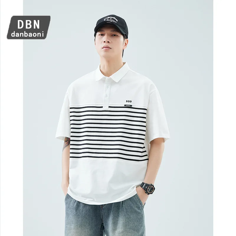 Summer 2026 Men's Shirt Short Sleeve Striped Loose Shoulder Drop Collar Casual Top Trendy Brand Cotton Printed Fashion
Summer 2026 Men's Shirt Short Sleeve Striped Loose Shoulder Drop Collar Casual Top Trendy Brand Cotton Printed Fashion
