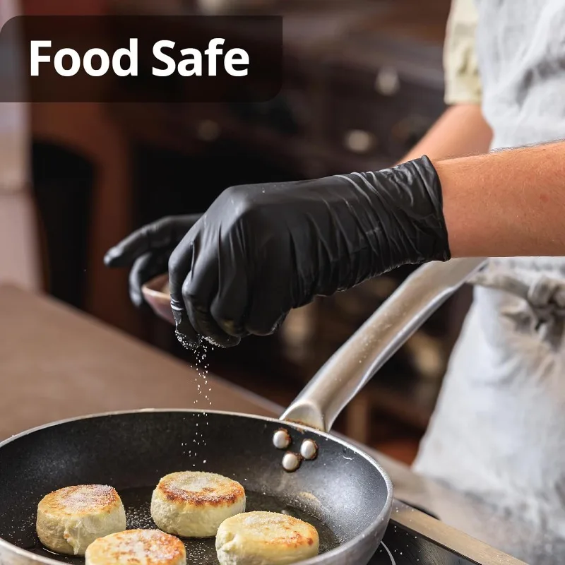 100PCS Black Nitrile Disposable Gloves Food Grade Latex Powder Free Non-Slip Gloves for Kitchen Cooking Food Prep Cleaning
100PCS Black Nitrile Disposable Gloves Food Grade Latex Powder Free Non-Slip Gloves for Kitchen Cooking Food Prep Cleaning