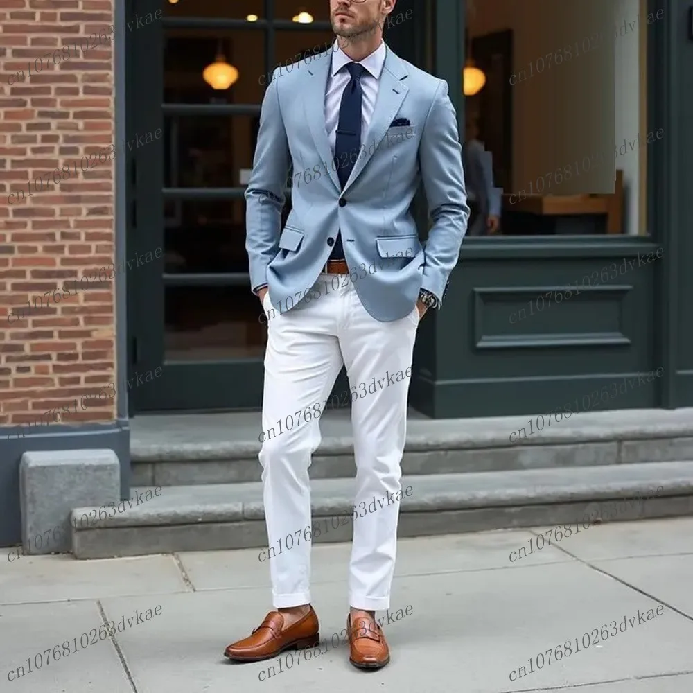 New Formal Occasions 2 Colors Men Suit Wedding Party Prom Groom Groomsman Business Male Tuxedos 2 Piece Set Jacket Pants 03
New Formal Occasions 2 Colors Men Suit Wedding Party Prom Groom Groomsman Business Male Tuxedos 2 Piece Set Jacket Pants 03