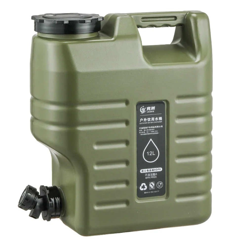 3.2 Gallon/12L Camping Water Container Portable BPA Free Water Bucket Food-Grade PE for Outdoor Camping/Hiking Emergency Storage
3.2 Gallon/12L Camping Water Container Portable BPA Free Water Bucket Food-Grade PE for Outdoor Camping/Hiking Emergency Storage