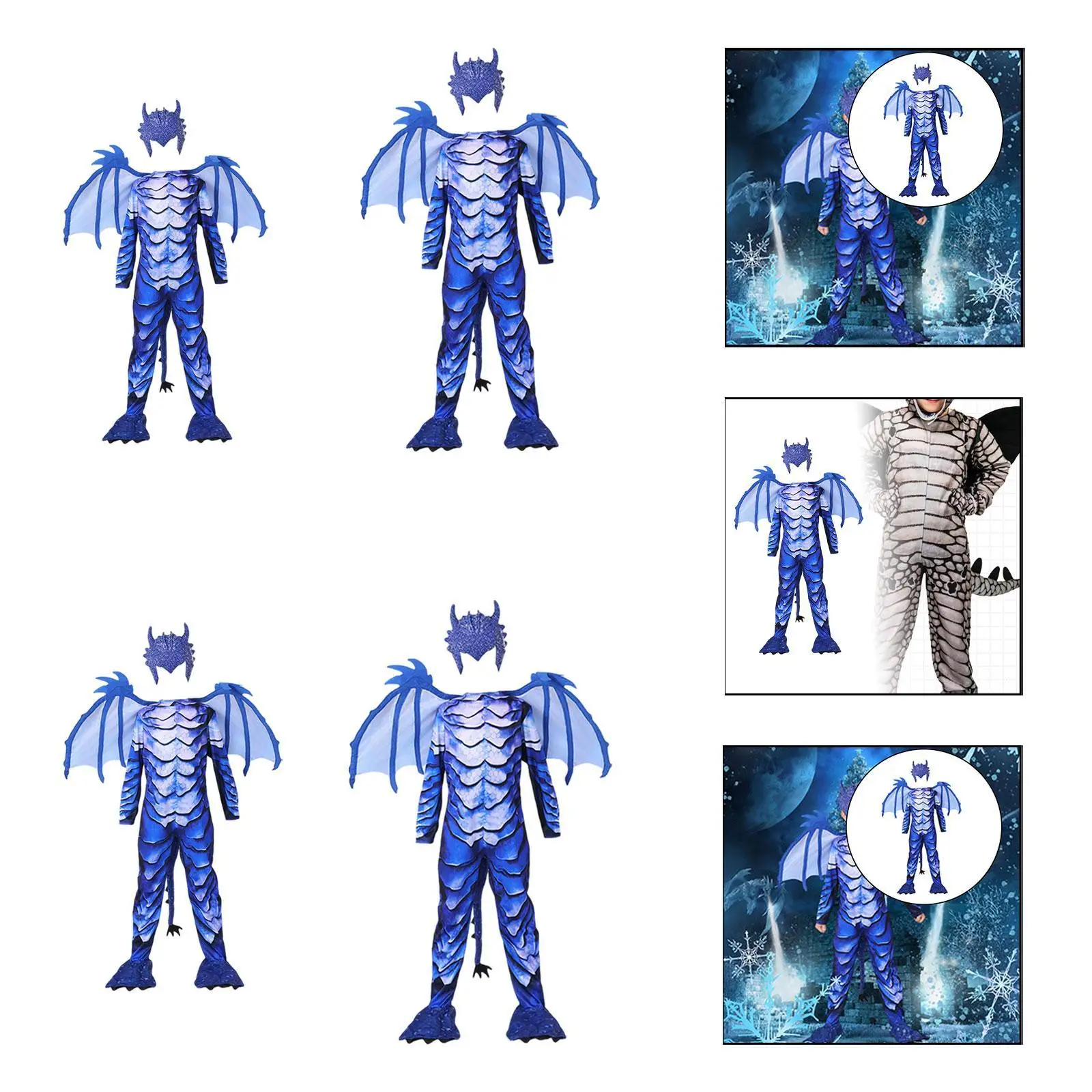 Halloween Costumes for Children Cosplay Festival Children Stage Performance Pretend Toy Birthday Child Dragon Wing Tail Mask Set
Halloween Costumes for Children Cosplay Festival Children Stage Performance Pretend Toy Birthday Child Dragon Wing Tail Mask Set