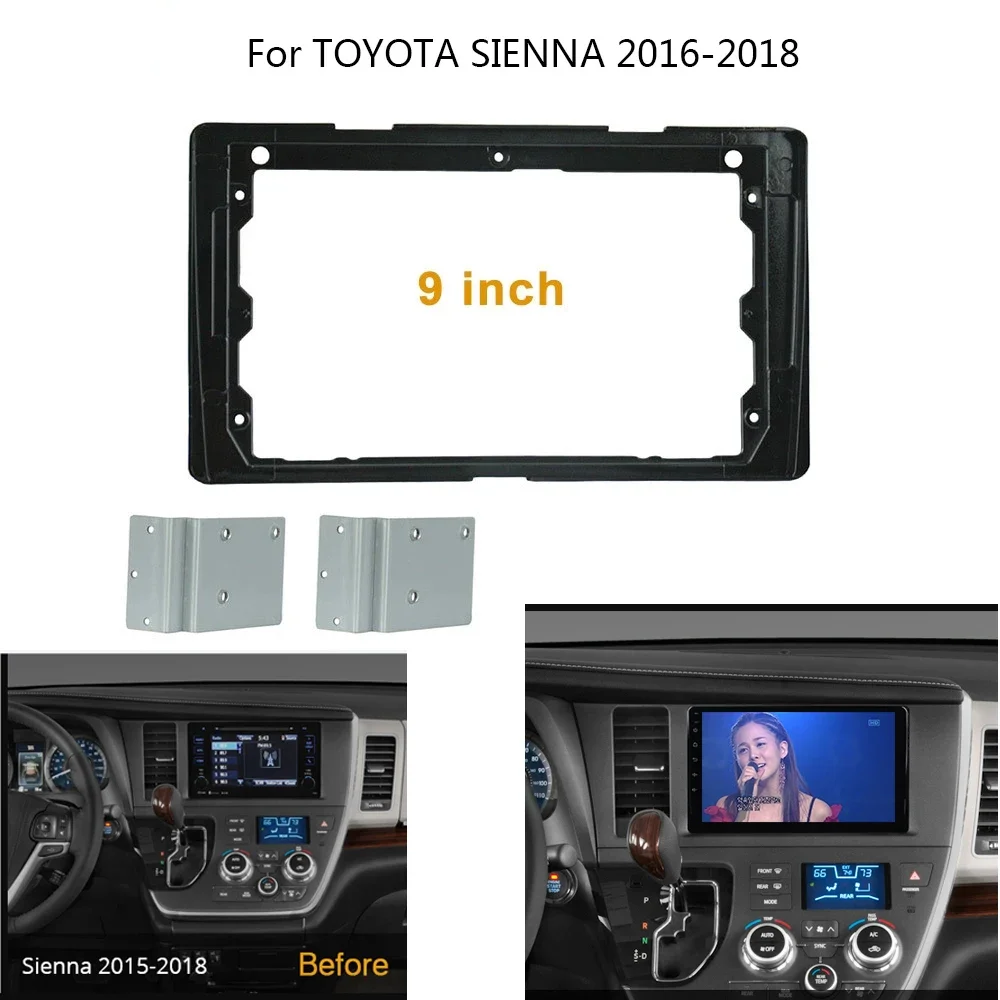 9 inch Car Radio audio Frame Kit For For Toyota Sienna 2016-2018 Auto Stereo Dash Panel Mounting Head Unit Fascia Trim Bezel
9 inch Car Radio audio Frame Kit For For Toyota Sienna 2016-2018 Auto Stereo Dash Panel Mounting Head Unit Fascia Trim Bezel