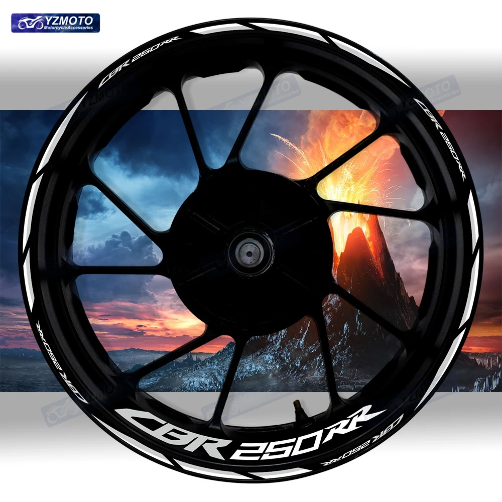 For Honda CBR250RR CBR 250RR Motorcycle 17 Inch Front And Rear Wheel Sticker Hub Decal Racing Reflective Decorative Rim Stickers