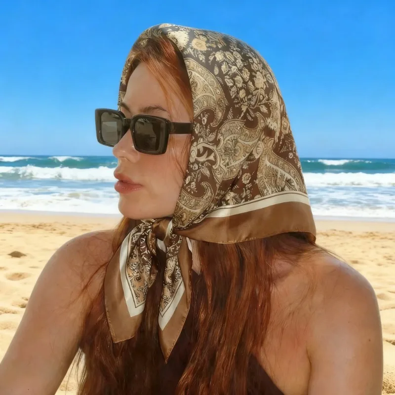 70*70cm Square Paisley Scarf for Women Fashion Ladies Satin Neck Hair Tie Bandana Female Foulard Beach Stoles Hijab Scarves
70*70cm Square Paisley Scarf for Women Fashion Ladies Satin Neck Hair Tie Bandana Female Foulard Beach Stoles Hijab Scarves