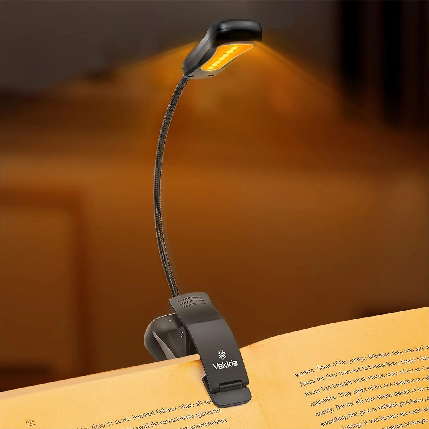 Amber Rechargeable 7-LED Eye Care Book Light With Blue Light Blocking 3 Levels 1600K For Reading
Amber Rechargeable 7-LED Eye Care Book Light With Blue Light Blocking 3 Levels 1600K For Reading