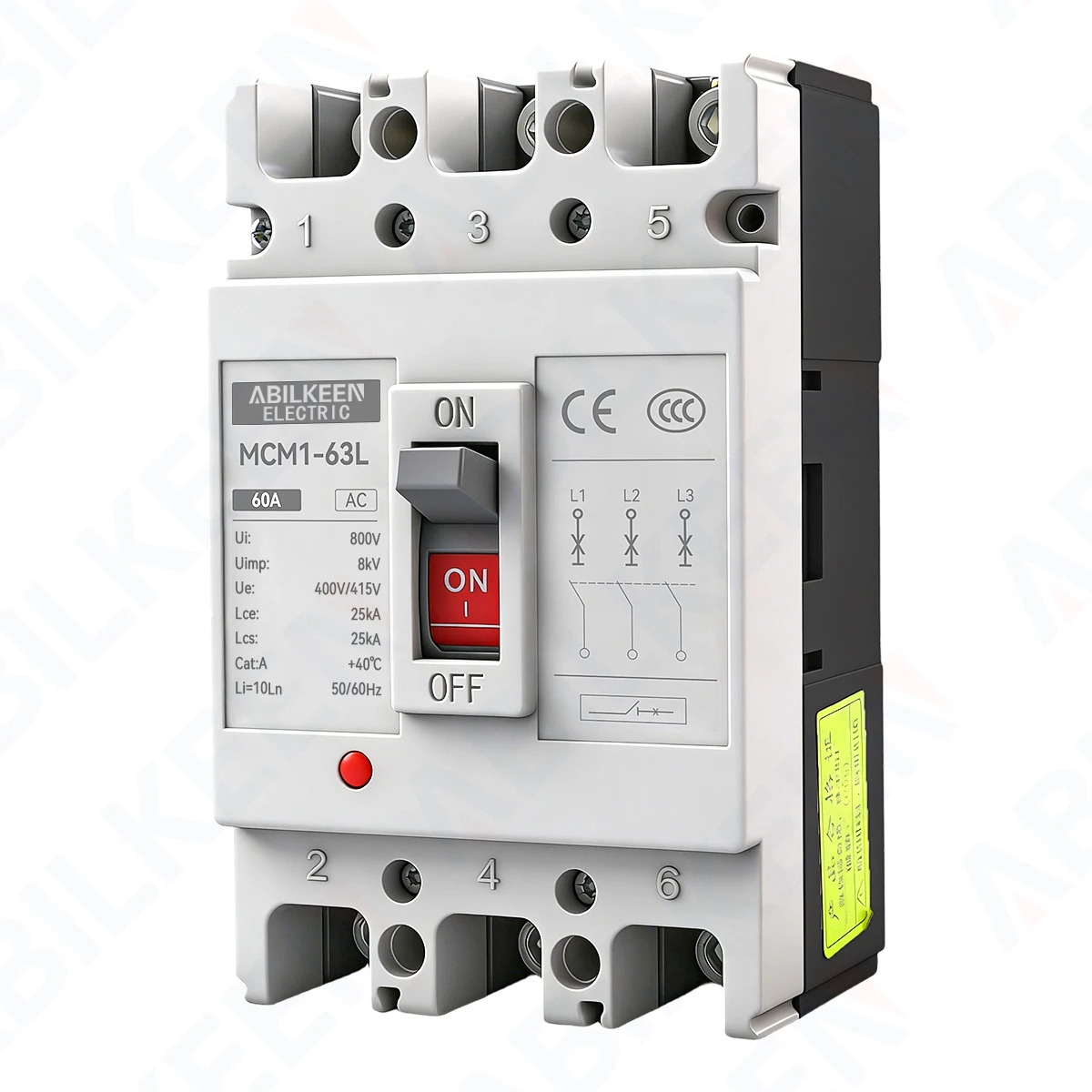 ABILKEEN 3Pole AC400V Industrial Molded Case Circuit Breaker 10~125Amp AC Battery Disconnect Switch MCCB for Boat, Solar, UPS
ABILKEEN 3Pole AC400V Industrial Molded Case Circuit Breaker 10~125Amp AC Battery Disconnect Switch MCCB for Boat, Solar, UPS