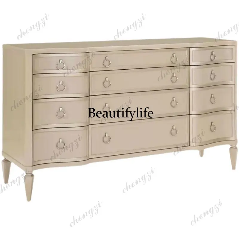 American light luxury solid wood bedroom dresser chest cabinet bedside cabinet modern living room champagne gold drawer cabinet
American light luxury solid wood bedroom dresser chest cabinet bedside cabinet modern living room champagne gold drawer cabinet