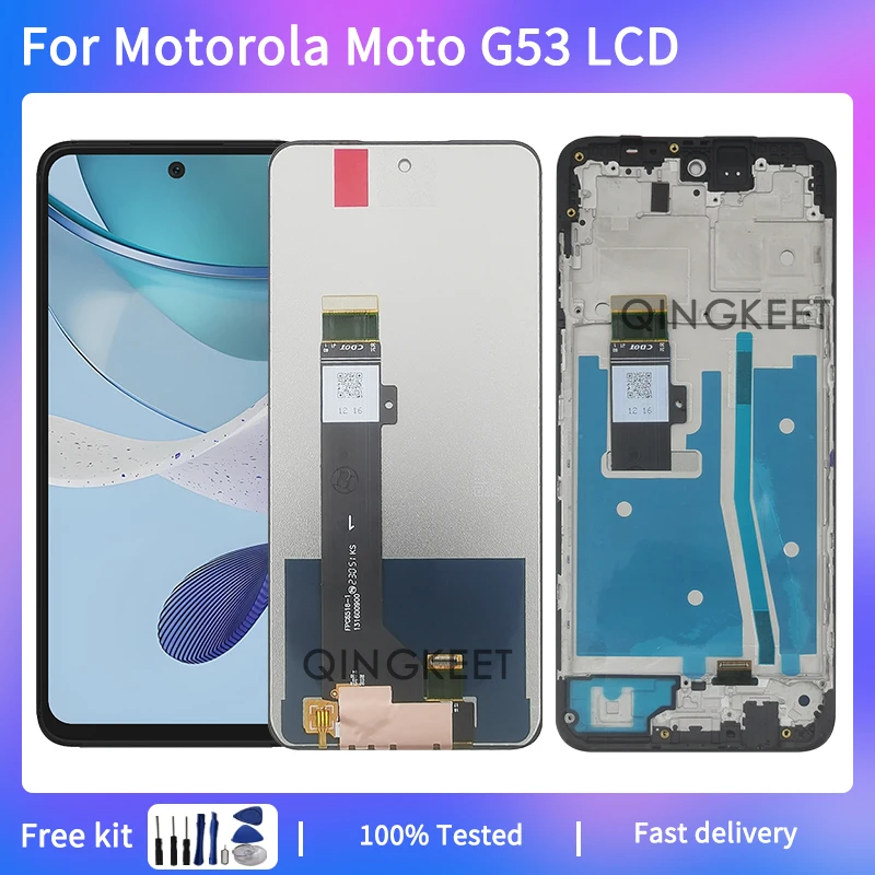 6.5" For Motorola Moto G53 LCD XT2335-2 Display Touch Screen Digitizer Assembly For Moto G53 LCD With Frame
6.5" For Motorola Moto G53 LCD XT2335-2 Display Touch Screen Digitizer Assembly For Moto G53 LCD With Frame