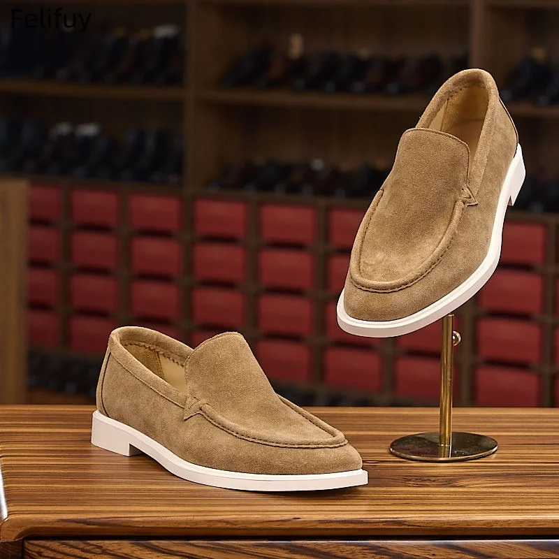 Men's Cow Suede Loafers Slip On Casual Shoes Comfortable Flat Driving Moccasins Fashion Lazy Loafers For Men Daily Wear Shoes
Men's Cow Suede Loafers Slip On Casual Shoes Comfortable Flat Driving Moccasins Fashion Lazy Loafers For Men Daily Wear Shoes