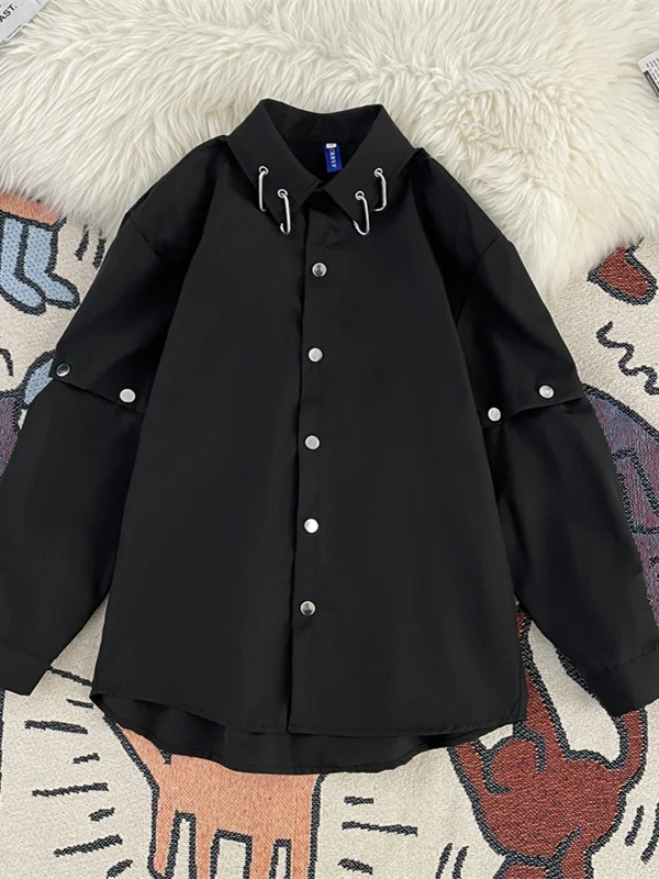 Detachable Long Sve irt Jaet Men Summer Trendy Loose Haome ort Sve irt High-End Feelings Hair St Top
Detachable Long Sve irt Jaet Men Summer Trendy Loose Haome ort Sve irt High-End Feelings Hair St Top