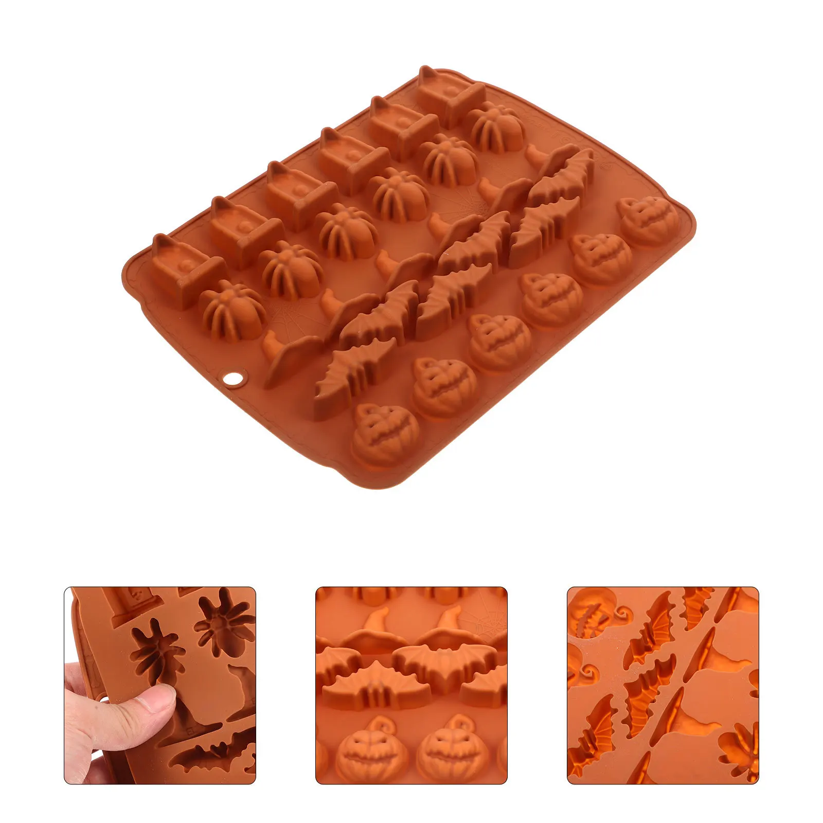 Halloween Baking Silicone Mold Cookie Silicone Molds High Tear Strength Non Stick Flexible Cake Mold for DIY Desserts 
Halloween Baking Silicone Mold Cookie Silicone Molds High Tear Strength Non Stick Flexible Cake Mold for DIY Desserts