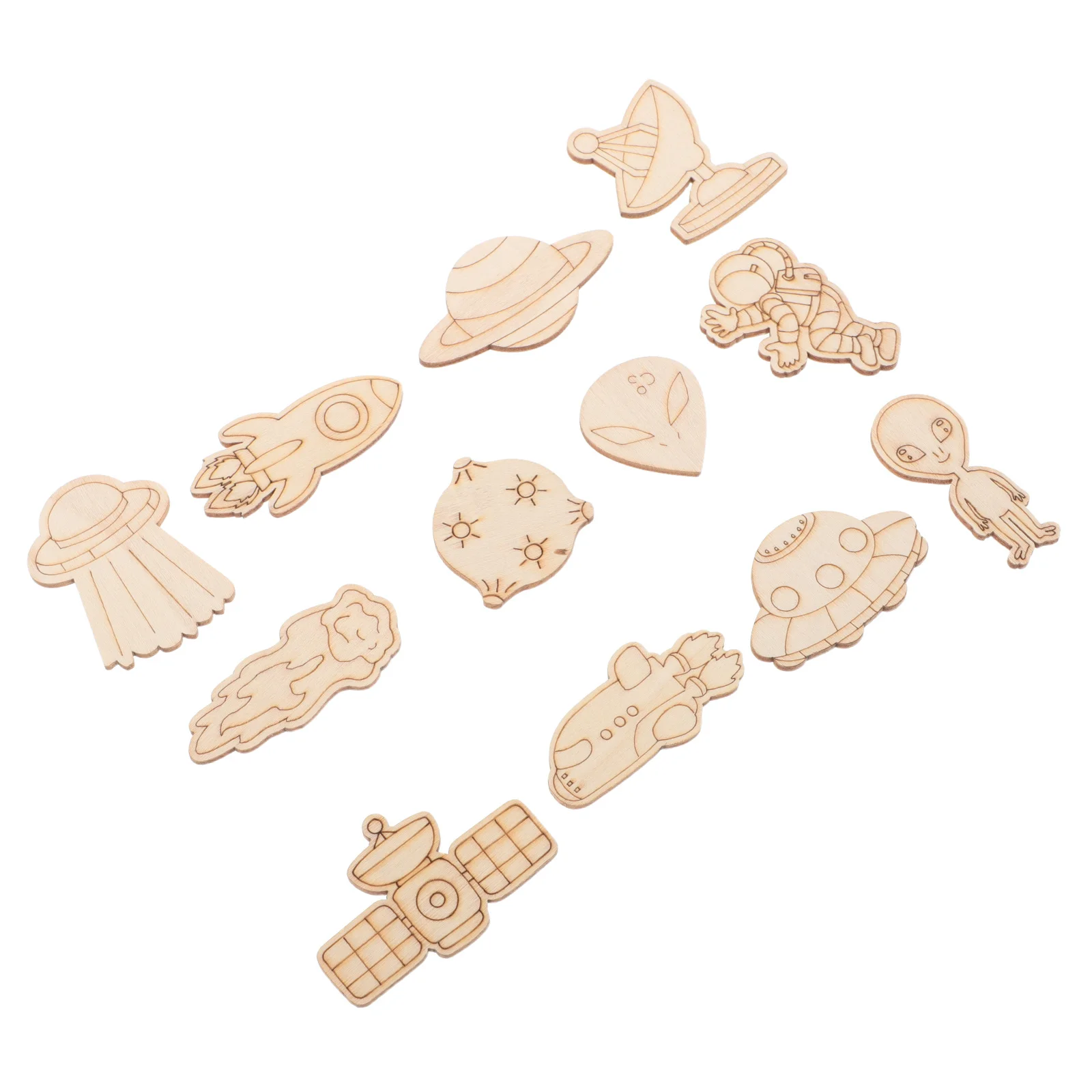100Pcs Solar System DIY Art Craft Kit Wooden Spaceship Astronaut Alien Cutouts for Kids Painting Themed Party
100Pcs Solar System DIY Art Craft Kit Wooden Spaceship Astronaut Alien Cutouts for Kids Painting Themed Party
