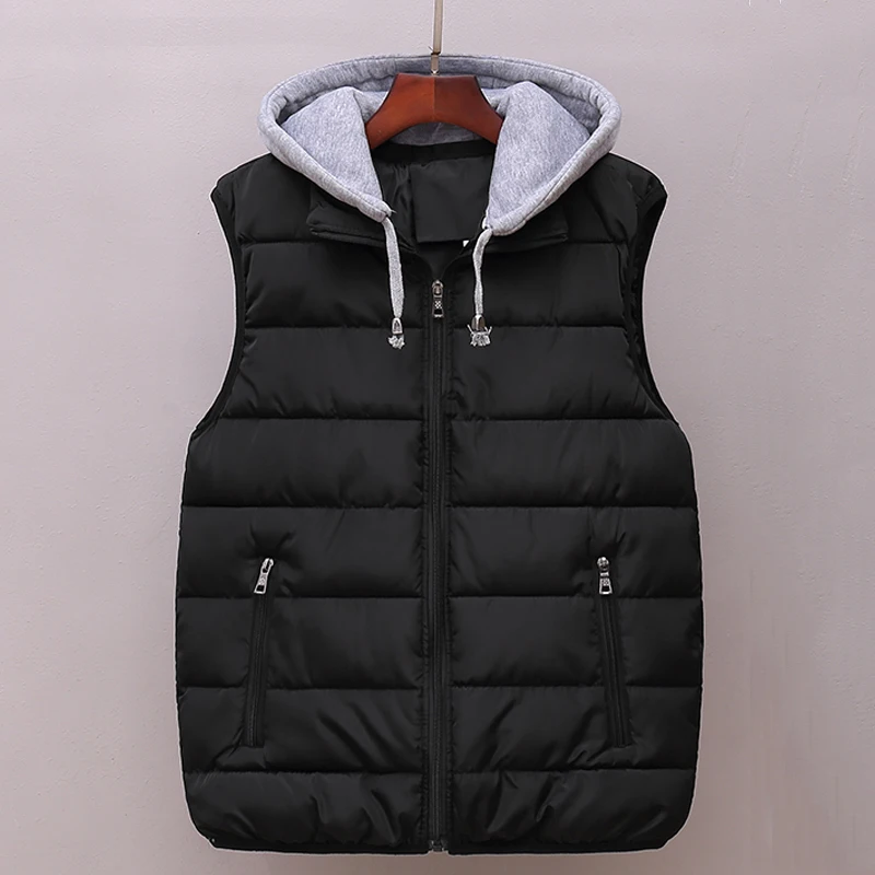 Brand Mens Sleeveless Jacket Hooded Autumn Winter Fashion Loose Cotton-Padded Coats Men's Vest Zipper Plus Size Men Waistcoats
Brand Mens Sleeveless Jacket Hooded Autumn Winter Fashion Loose Cotton-Padded Coats Men's Vest Zipper Plus Size Men Waistcoats