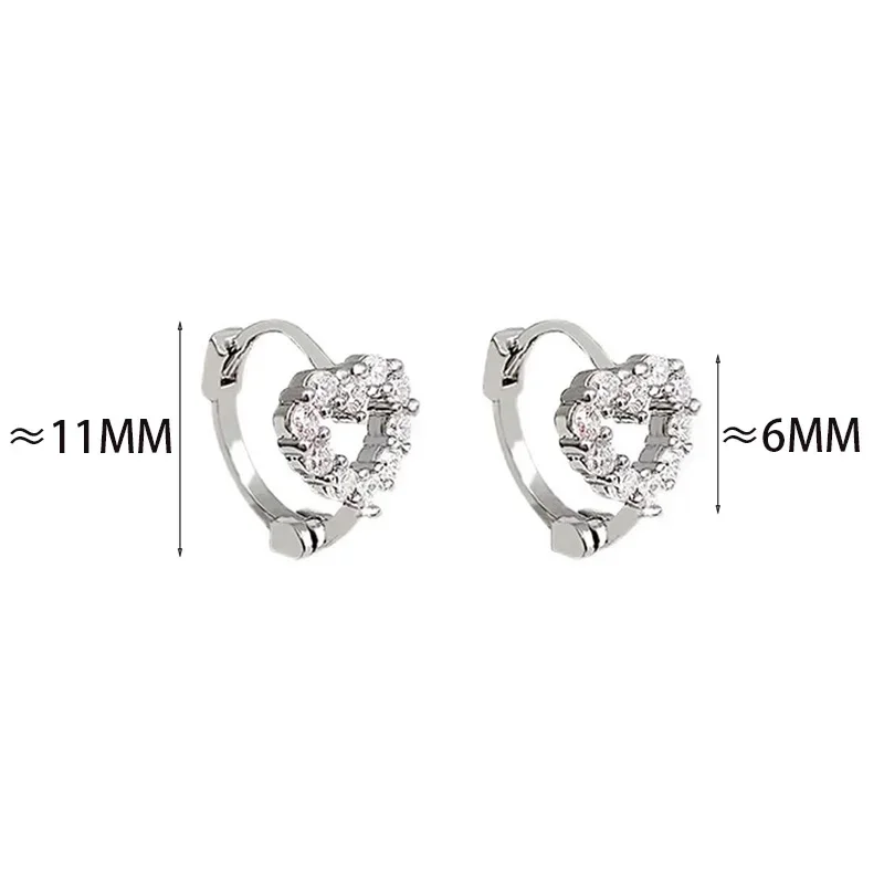 Real 925 Sterling Silver Mini Zircon Hollow Heart Hoop Earrings for Women Minimalist Cute Fine Jewelry Shining Accessories
Real 925 Sterling Silver Mini Zircon Hollow Heart Hoop Earrings for Women Minimalist Cute Fine Jewelry Shining Accessories
